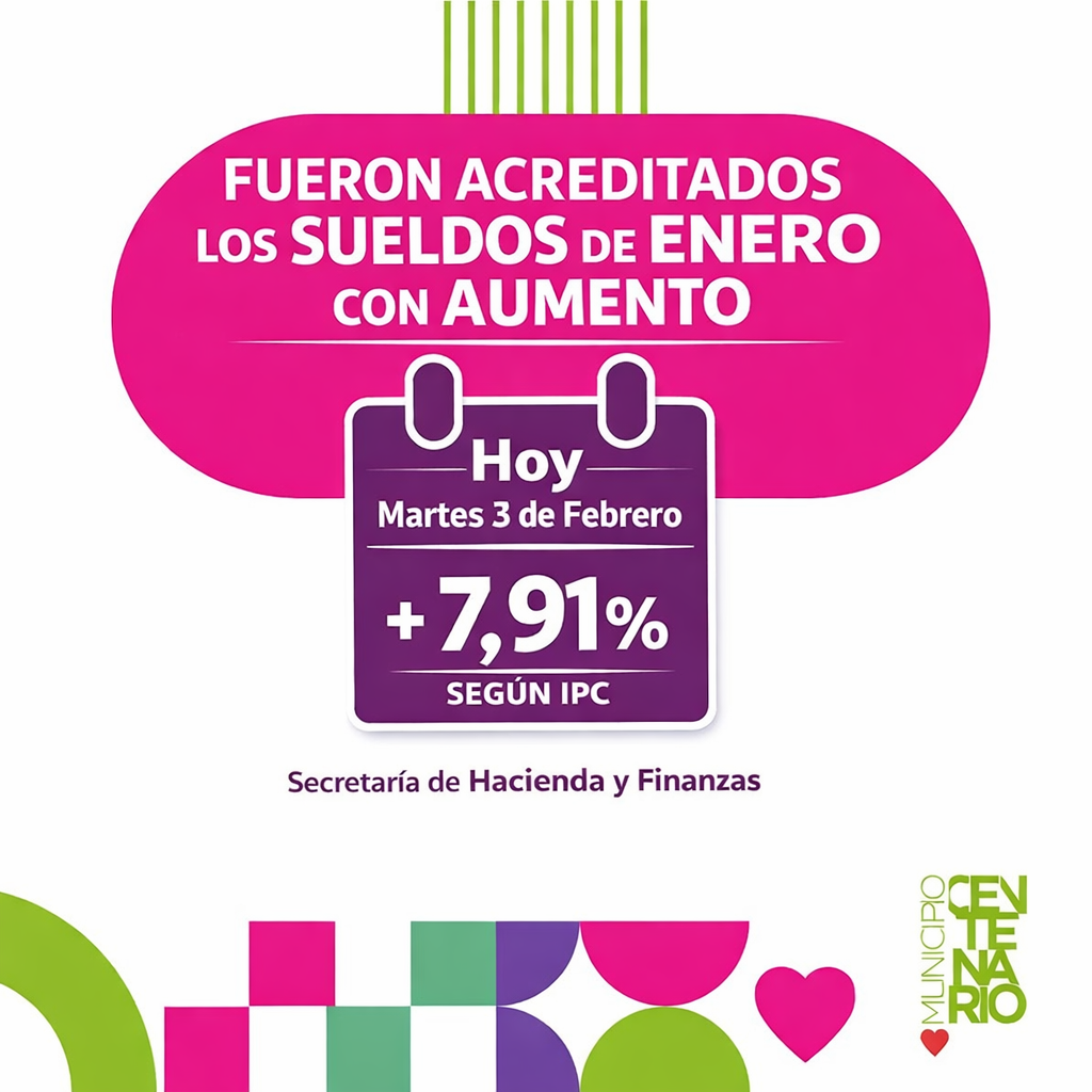 Imagen de FUERON ACREDITADOS LOS SUELDOS DE ENERO CON AUMENTO