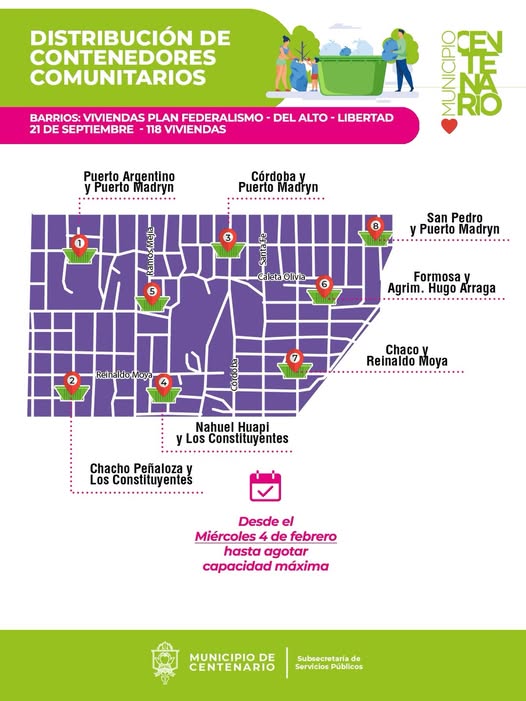 Imagen de UBICACIÓN DE LOS CONTENEDORES COMUNITARIOS DESDE EL 4 DE FEBRERO