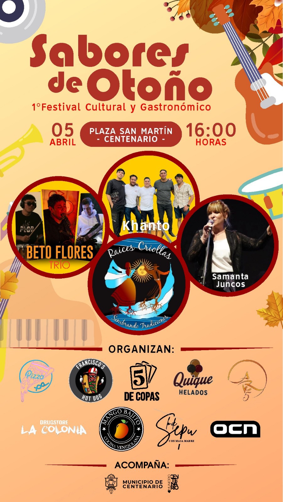 Imagen de CENTENARIO CELEBRA “SABORES DE OTOÑO”, 1° FESTIVAL CULTURAL Y GASTRONÓMICO