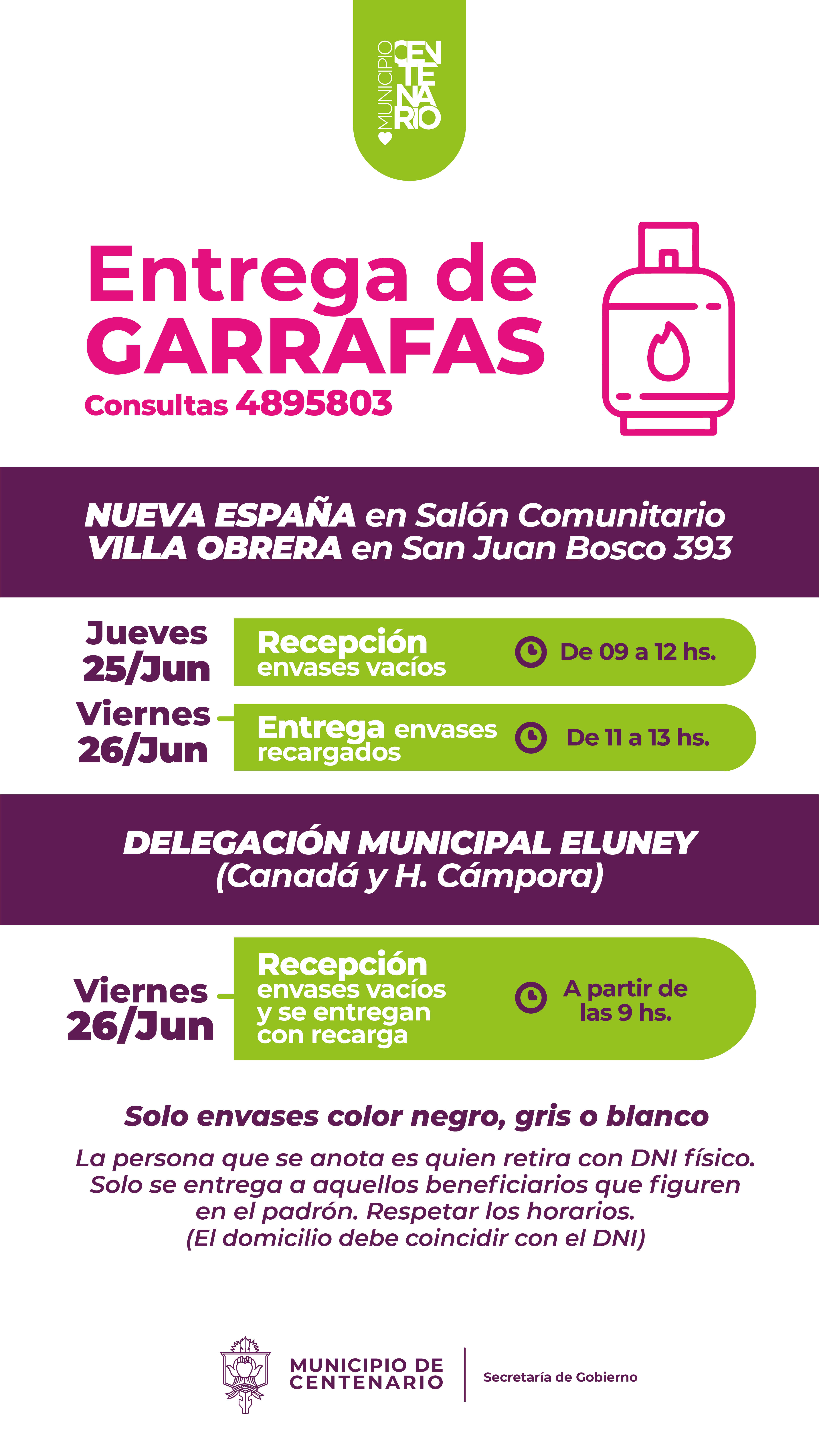 Imagen de OPERATIVO DE ENTREGA DE GARRAFAS PARA FAMILIAS DE VILLA OBRERA, NUEVA ESPAÑA Y ELUNEY