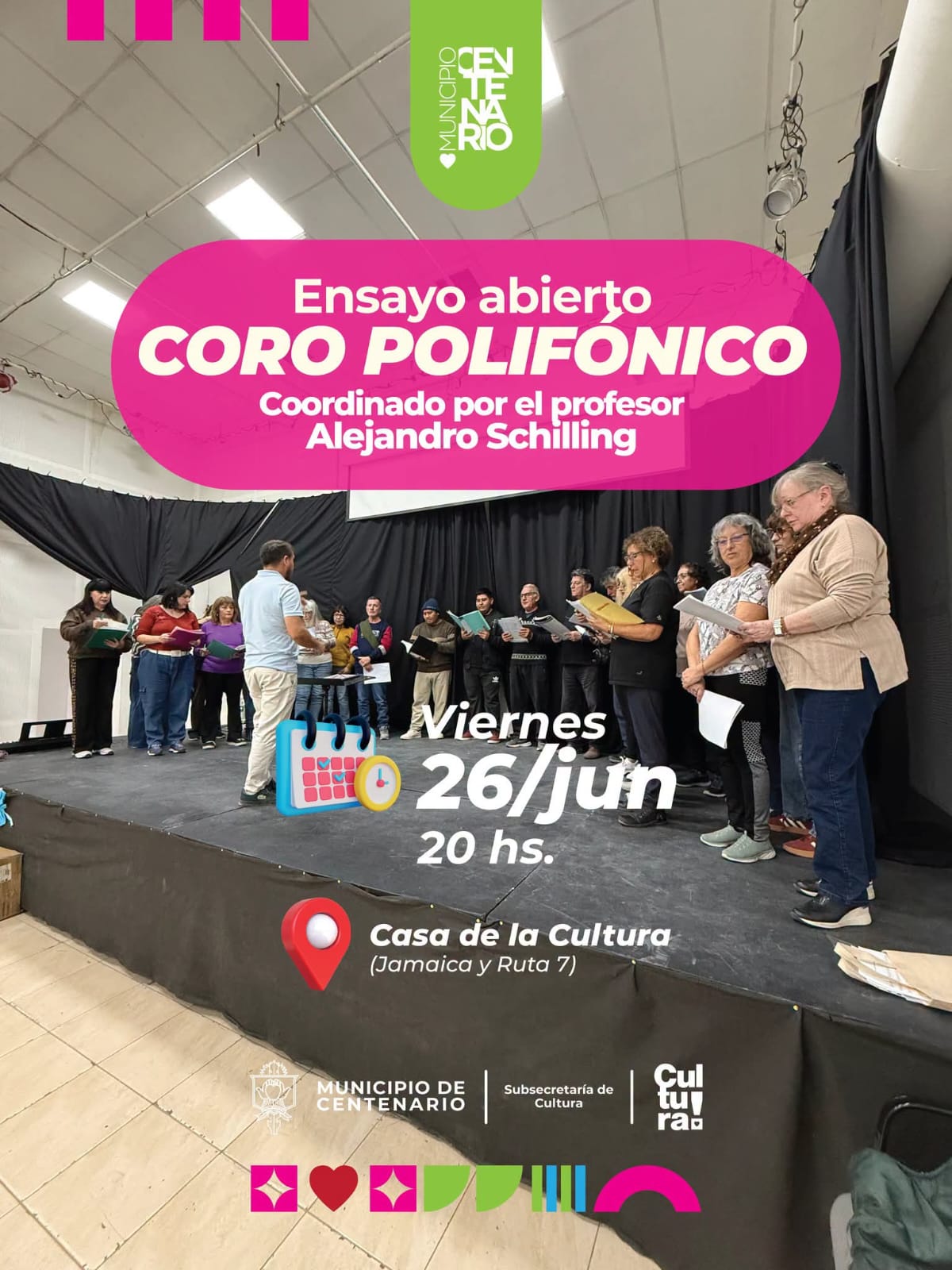 Imagen de EL CORO POLIFÓNICO DE CENTENARIO REALIZARÁ SU PRIMER ENSAYO ABIERTO A LA COMUNIDAD