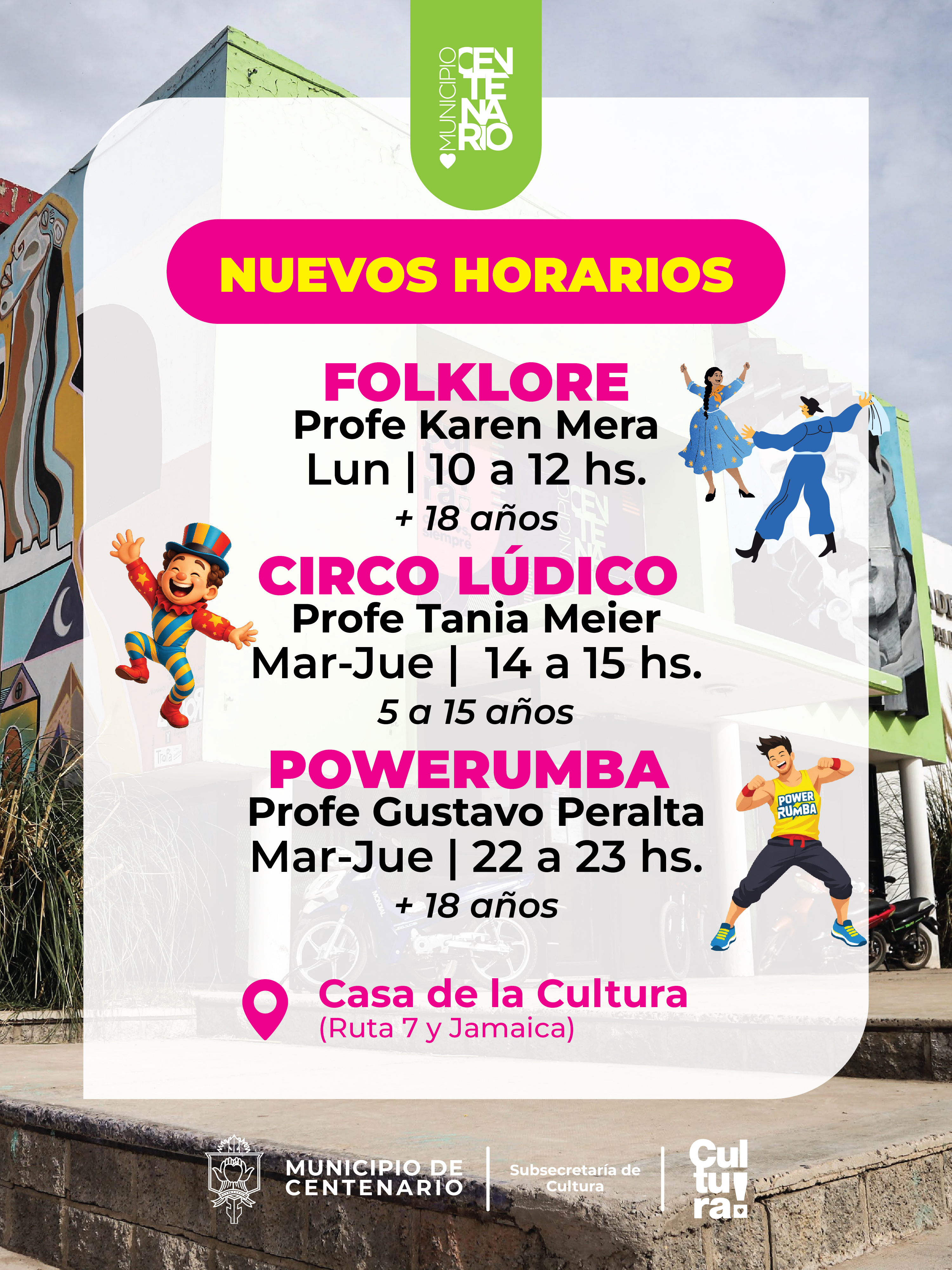 Imagen de LLEGAN NUEVOS HORARIOS PARA LOS TALLERES CULTURALES MUNICIPALES