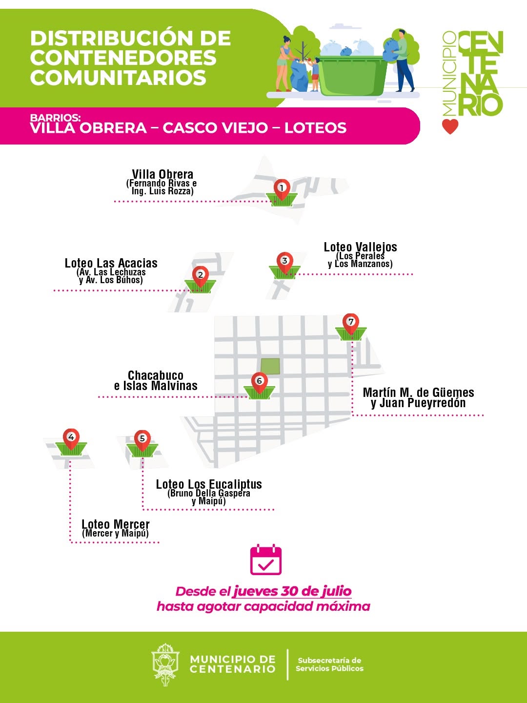 Imagen de EL MUNICIPIO CONTINÚA AMPLIANDO LA RED DE CONTENEDORES COMUNITARIOS EN DISTINTOS BARRIOS