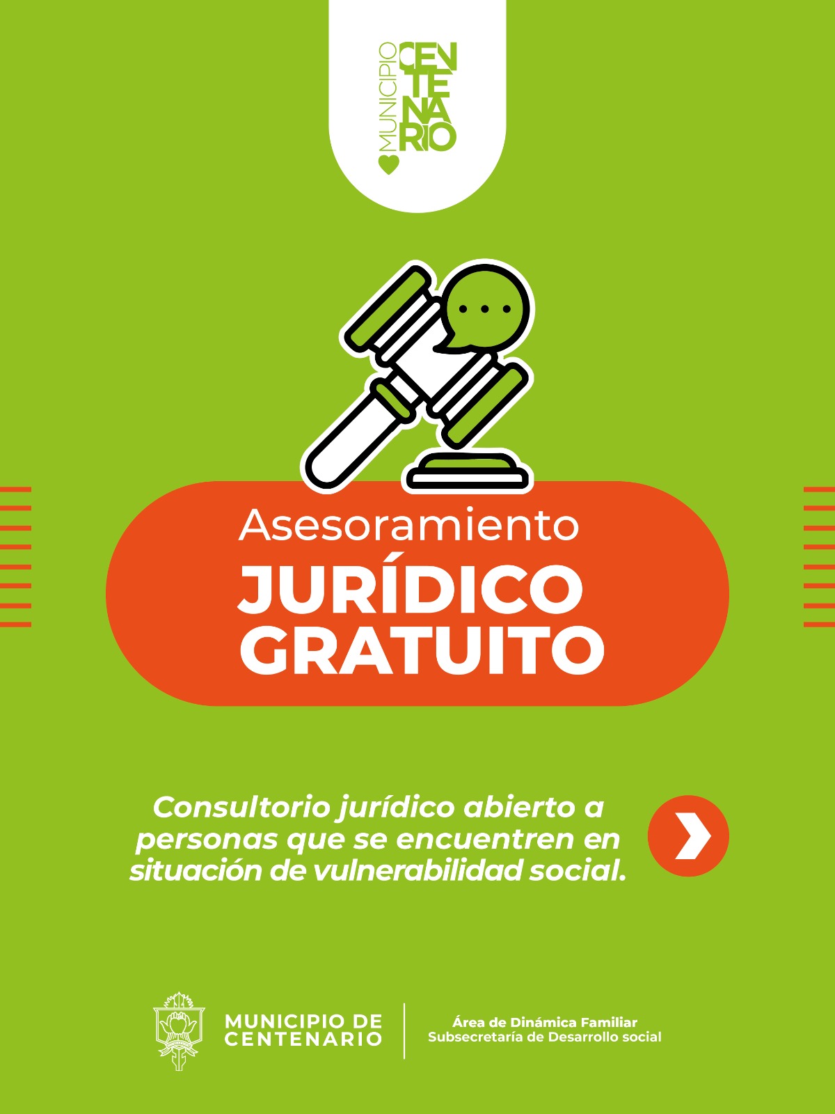 Imagen de EL MUNICIPIO BRINDARÁ ASESORAMIENTO JURÍDICO GRATUITO EN EL CIC