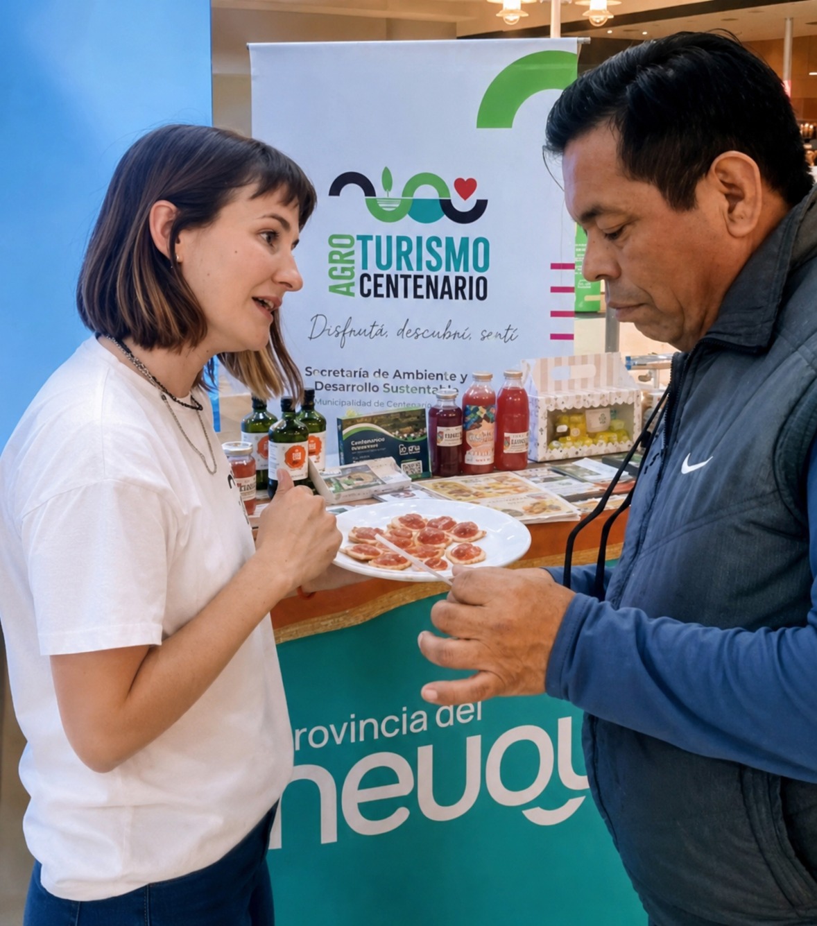 Imagen de CENTENARIO PROMOCIONÓ SU PRODUCCIÓN Y ATRACTIVOS TURÍSTICOS EN EL PORTAL DE LA PATAGONIA