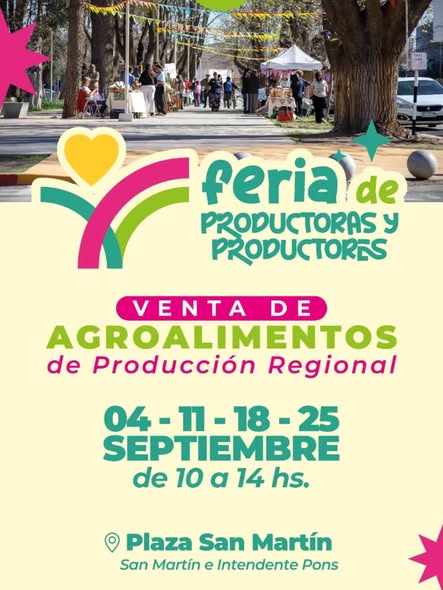 Imagen de VUELVE LA FERIA DE PRODUCTORAS Y PRODUCTORES A LA PLAZA SAN MARTÍN