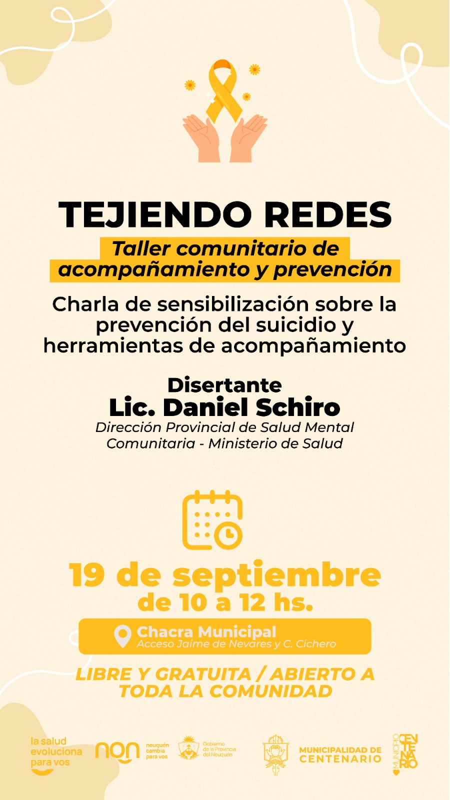 Imagen de TEJIENDO REDES: UNA CHARLA PARA FORTALECER LA PREVENCIÓN Y EL ACOMPAÑAMIENTO