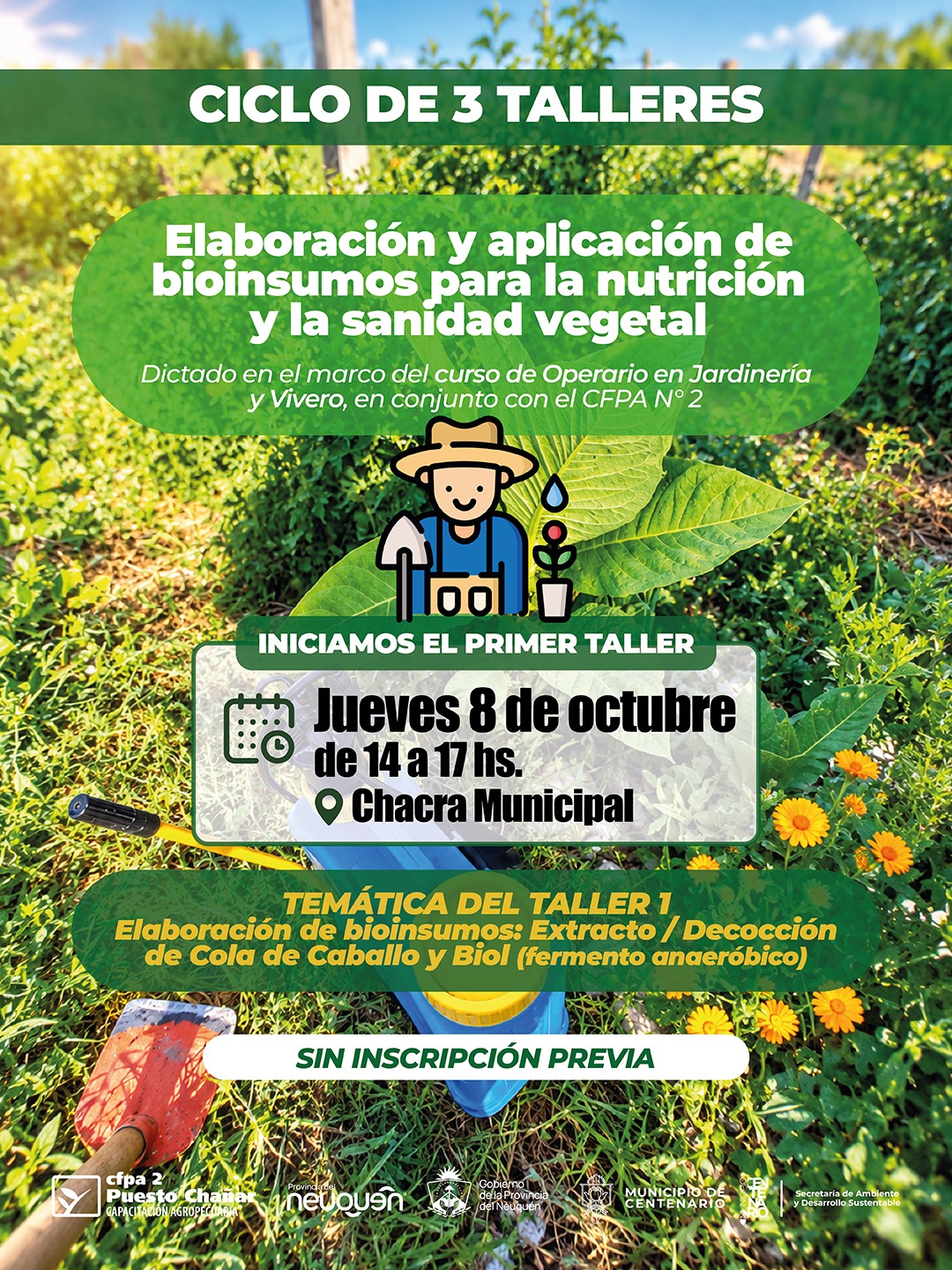 Imagen de PRIMER ENCUENTRO DEL CICLO DE TALLERES SOBRE BIOINSUMOS PARA LA NUTRICIÓN Y SANIDAD VEGETAL