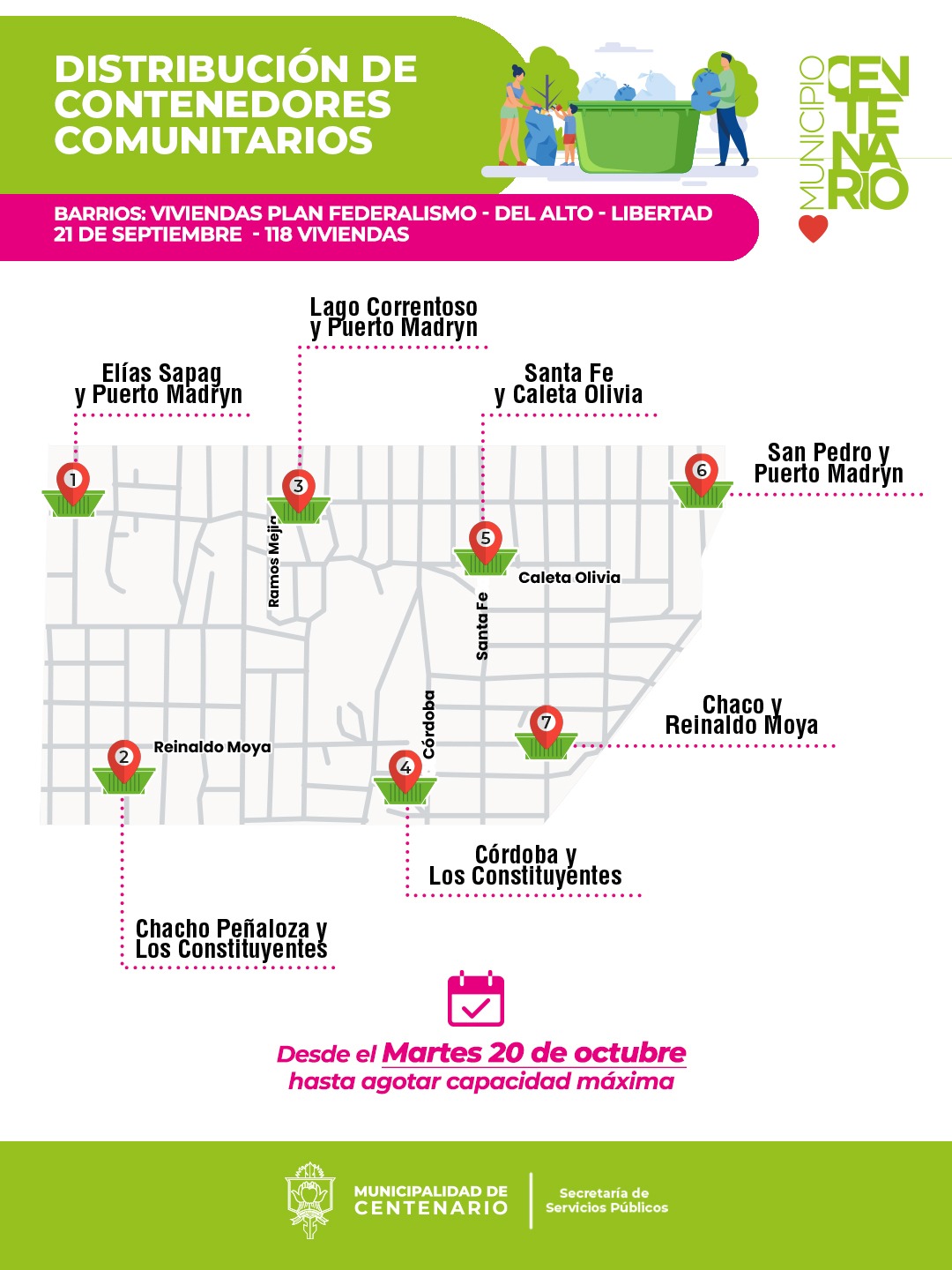 Imagen de CONTENEDORES COMUNITARIOS EN BARRIOS: HOY EN CUATRO BARRIOS